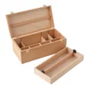 Prime Art Deep Wooden Art Box with Removable Tray Open