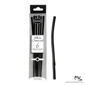 Coates Willow Charcoal Medium Sticks Box of 6