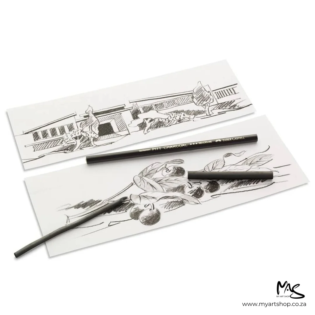 faber-castell-pitt-natural-charcoal-pencils-02 Soft Black Faber Castell Pitt Natural Charcoal Pencil