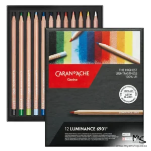 Set of 12 Caran D'Ache Luminance 6901 Coloured Pencils