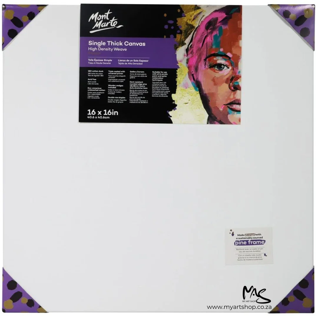 16" x 16" Mont Marte Professional Stretched Canvas