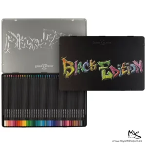 Set of 36 Faber Castell BLACK Edition Colour Pencils in Tin