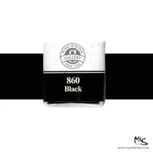 Black Mungyo Professional Watercolour Half Pan