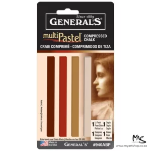 Earth Tone Multi Pastel 4 Piece Set - General Pencil Co. Inc.