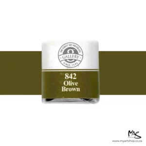 Olive Brown Mungyo Professional Watercolour Half Pan