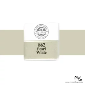 Pearl White Mungyo Professional Watercolour Half Pan