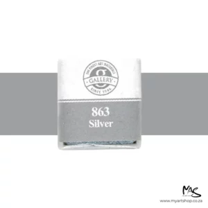 Silver Mungyo Professional Watercolour Half Pan