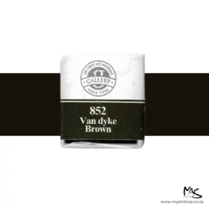 Van Dyke Brown Mungyo Professional Watercolour Half Pan