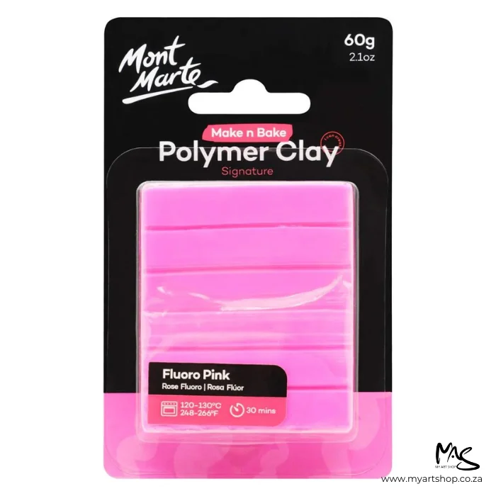 Fluoro Pink Mont Marte Polymer Clay