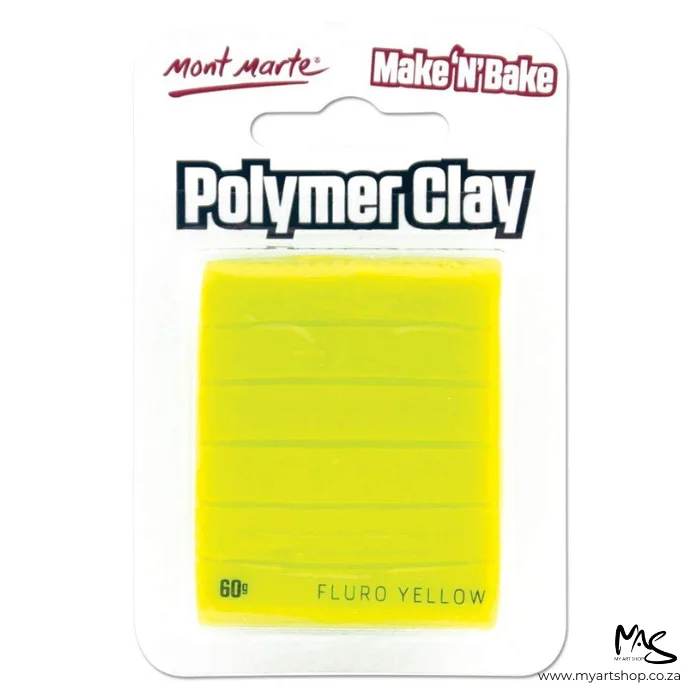 Fluoro Yellow Mont Marte Polymer Clay