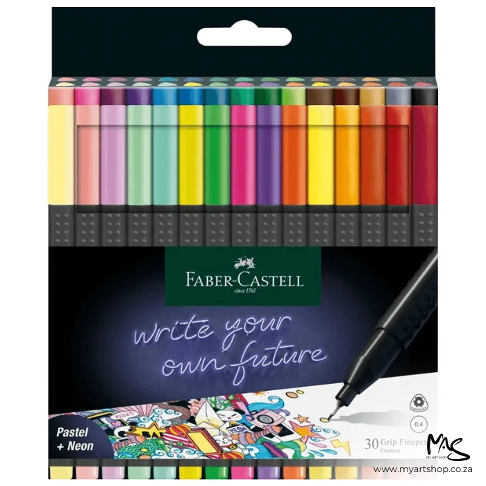 Faber Castell Grip Finepen Wallet of 30