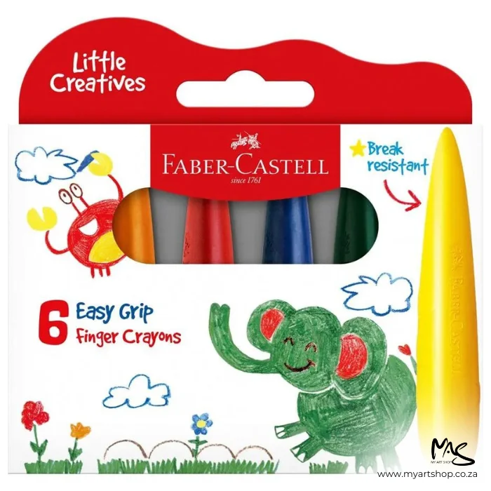Faber Castell Little Creatives Easy Grip Finger Crayons Set