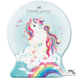 Faber Castell Unicorn Edition Fibre Tip Connector Pens in Snow Globe Tin