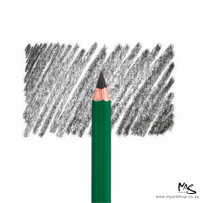 9xxb-kimberley-drawing-pencil-general-pencil-co-07 A single 9XXB Kimberley Drawing Pencil from the General Pencil Co. is shown coming out of the bottom of the frame, the lead part of the pencil is in the middle of the frame and the pencil is cut off by the frame. There is a dark black sketch lined rectangle behind the pencil. The image is center of the frame and on a white background.