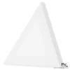 A single Dala Triangular Stretched Canvas is shown diagonally across the center of the frame. The canvas is white and has been stretched over a wooden frame. The image is center of the frame and on a white background.